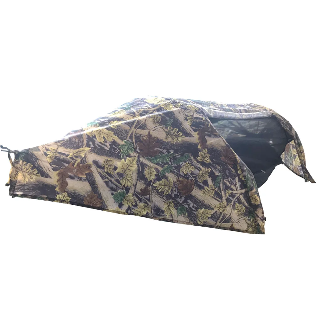 

2 Sets Waterproof Camping Hammock With Net Rainfly Bag Camouflage