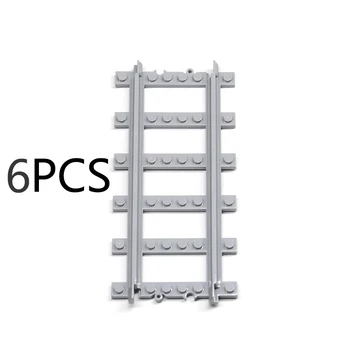 

City Building Blocks Series Train Track Split Rail Straight Rail Bending Rail model sets Toy For Kids