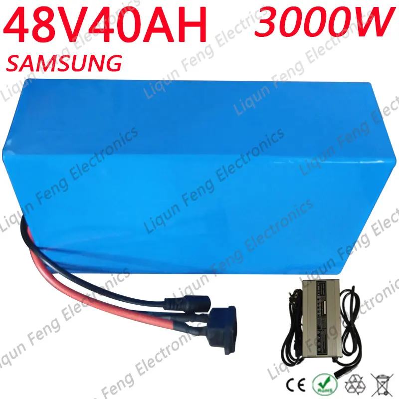 48V 40AH Электрический велосипед Батарея 48V 40AH 2000 Вт литиевая батарея электрический скутер Батарея 48V литий-ионный Батарея Применение samsung сотовый телефон