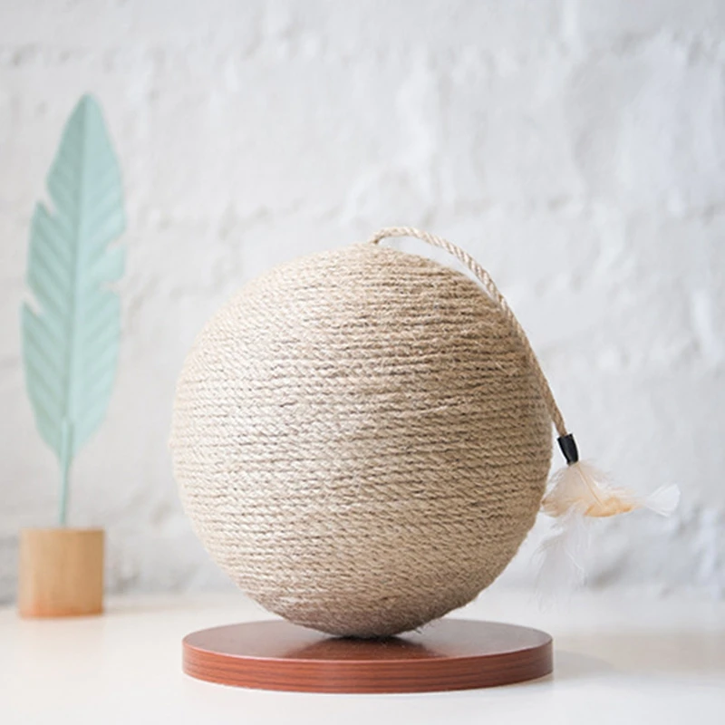Когтеточка из сизаля для кошек доска ловля мяча питомец котенок Коврик-Когтеточка