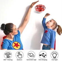 Мини-Дрон НЛО Вертолет Ручной индукции самолет летающий шар игрушки для детей RC вертолет Квадрокоптер Дрон Прямая поставка