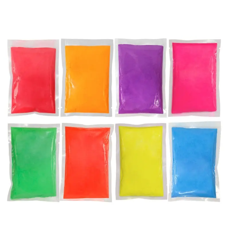 

100g 8 Colors Resin Bright Fluorescent UV Pigment Powder Black Light Reactive Luminous Resin Pigment Kit Jewerly Making