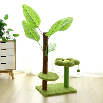 

New simulation cat's nest tropical rain forest cat toys beds sisal cat scratching post at climbing frame creative cat furniture