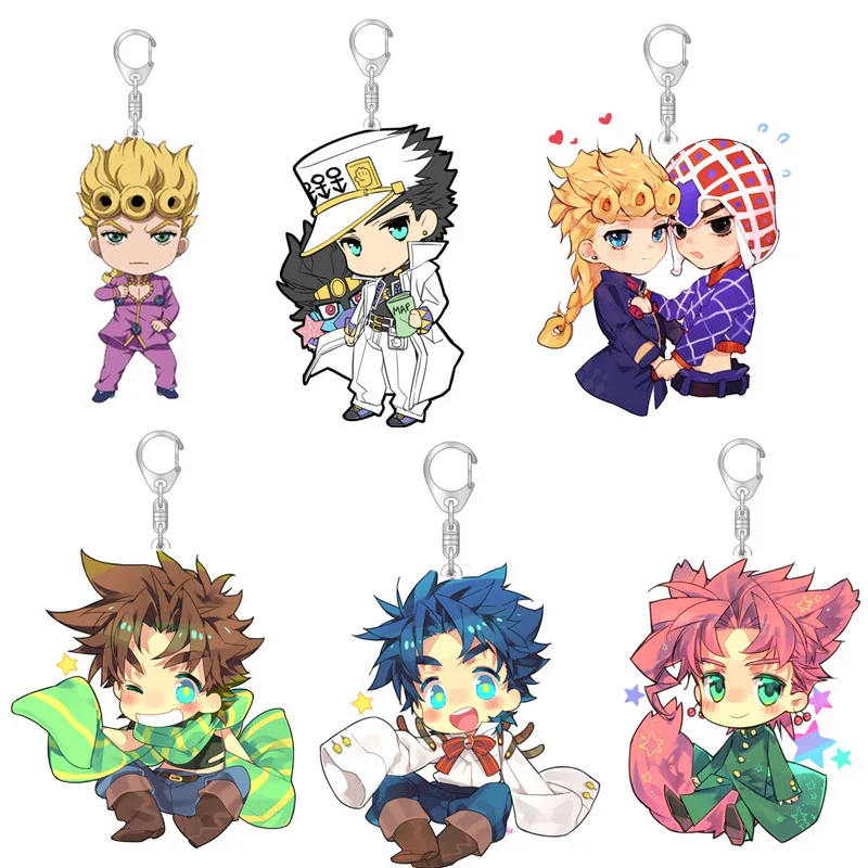 2021 JOJO Bizarre Adventure брелок для мужчин женский ключей штанов детский акриловый кулон
