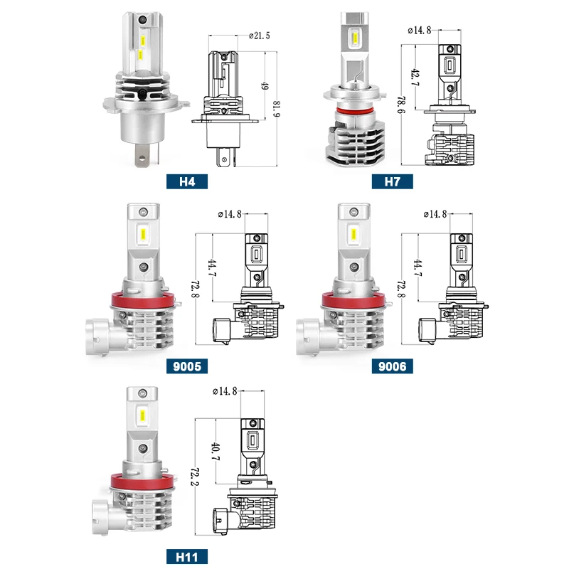HLXG CSP H11 Fog Lamp led car lights led lights led bulbs led headlights led car headlights car headlamps hid headlight bulbs H7 LED HB4 9006 H4 9005 HB3 H8 H9 Bulb 4300K 6000K Car Light No Radio Interference Anti-EMC auto Headlight