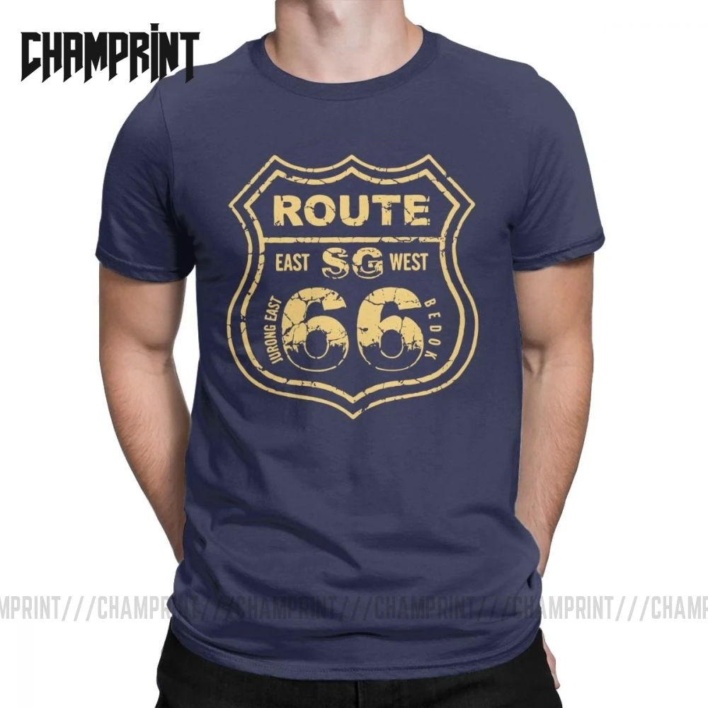 Route 66 Mother Road SG P142C T-Shirts for Men Casual Cotton Tees Round Collar Short Sleeve T Shirt Plus Size Clothing | Мужская одежда