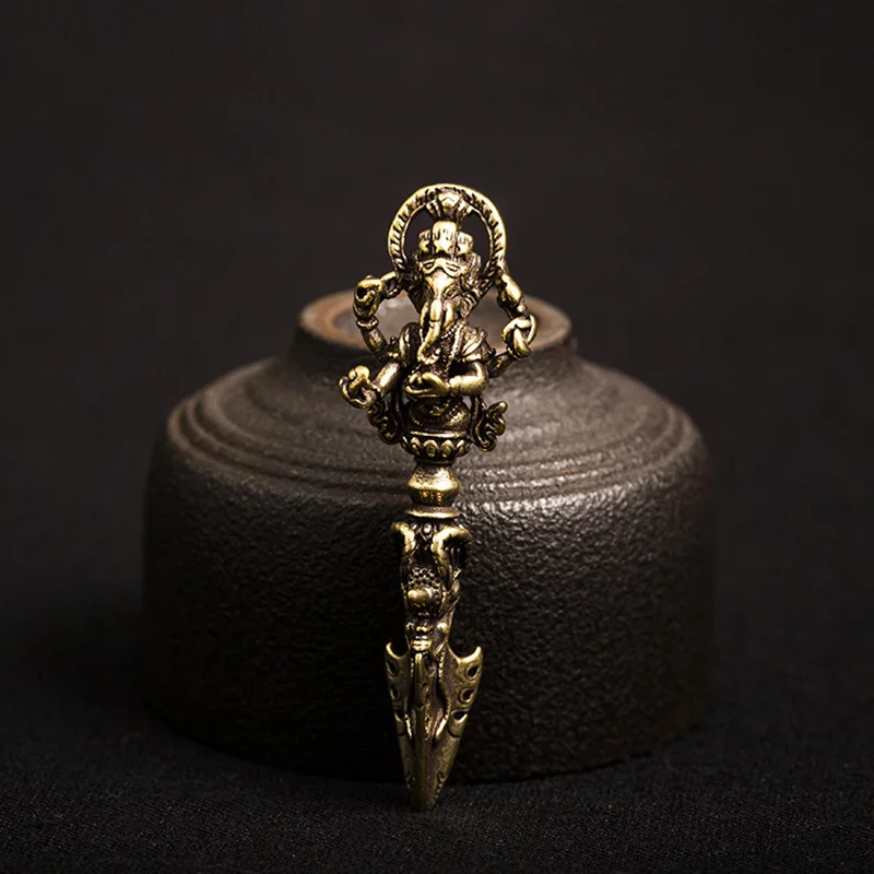brass vajry charms (6)