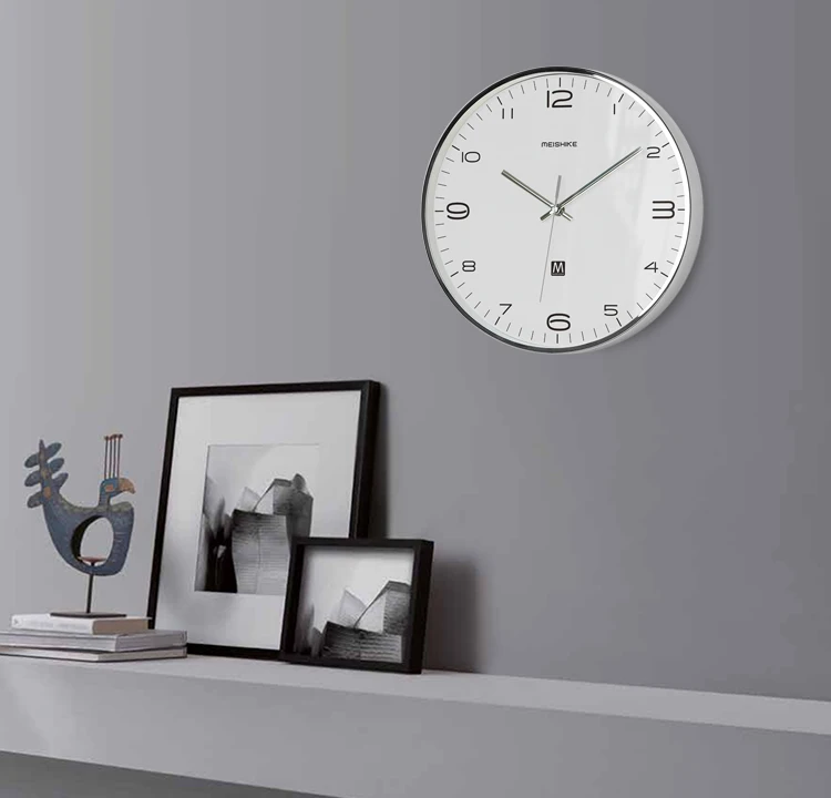 Nordic Wall Clock Modern Design Metal Minimalist Silent Wall Clock Quartz Relogio De Parede Living Room Home Decor SS60WC