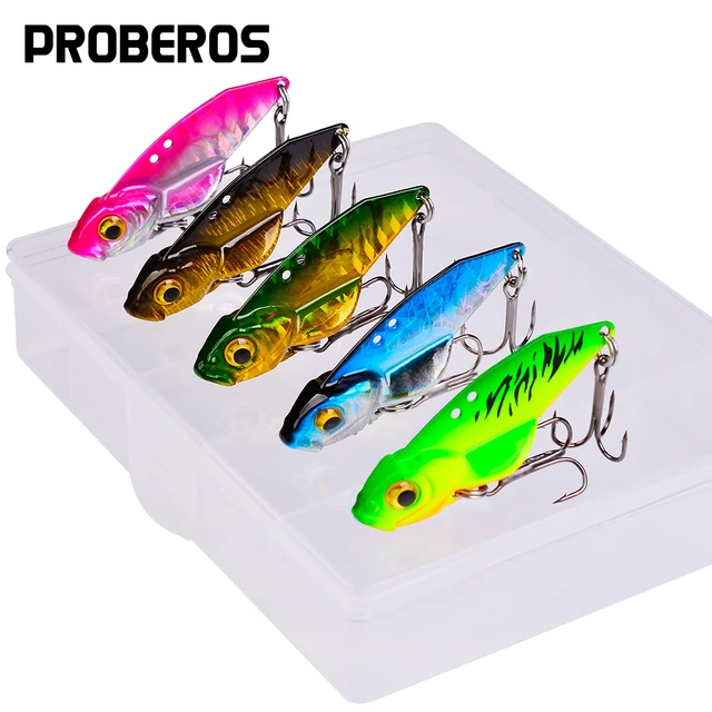 PROBEROS 5Pcs Fishing Lure 5g 7g 10g 20g VIB Lures 3D Eyes Bait