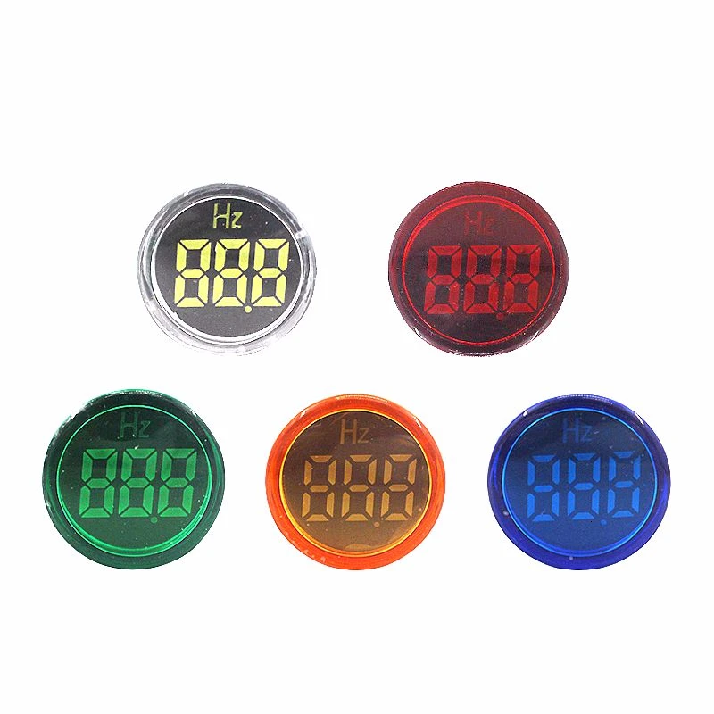 

22mm LED AC Digital Display Frequency Table Hertz Meter Voltmeter Indicator Light Signal Lamp Boat Warning Lights Range 0-99Hz