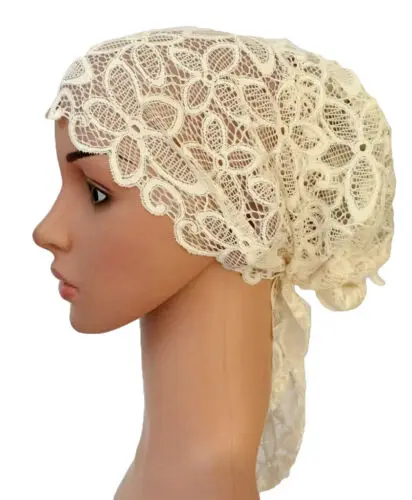 Flower Women Muslim Inner Cap Lace Head Wrap Cover Scarf Islamic Headwear Bonnet Hat Skullies Beanies Hair Loss Fashion - Цвет: 12 Beige Yellow