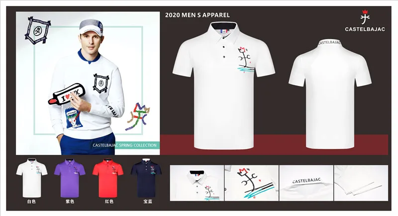 Спортивная одежда Q 2020Men's футболка с короткими рукавами для гольфа 4 цвета S XXL на