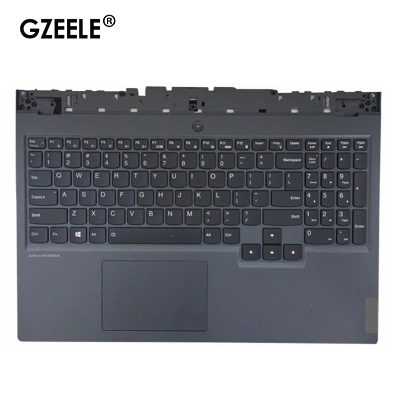 

US Laptop Keyboard For Lenovo Legion 5-15IMH05H -15IMH05 -15ARH05H -15ARH05 with Upper Case Palmrest Keyboard Bezel Backlight