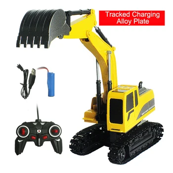 

2.4Ghz 6CH 1:24 RC Kids Excavator Toy RC Engineering Car Alloy Plastic Excavator RTR For Kids Birthday Christmas Gift