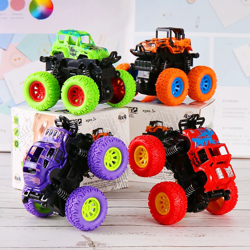 子供のおもちゃミニ自動車オフロード車モンスタートラックビッグフットカープルバックランダムカラー形状独立衝撃 Diecasts Toy Vehicles Aliexpress