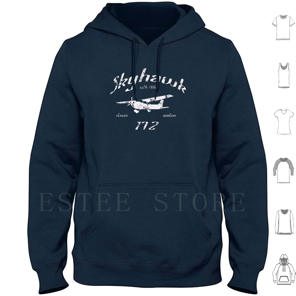 Классическая винтажная дизайнерская Толстовка Cessna 172 Skyhawk с длинным рукавом