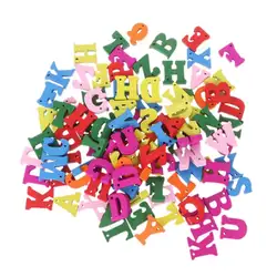 100 шт деревянные буквы алфавит слово Carft DIY декоративная пуговица развивающая игрушка для детей Y4QA