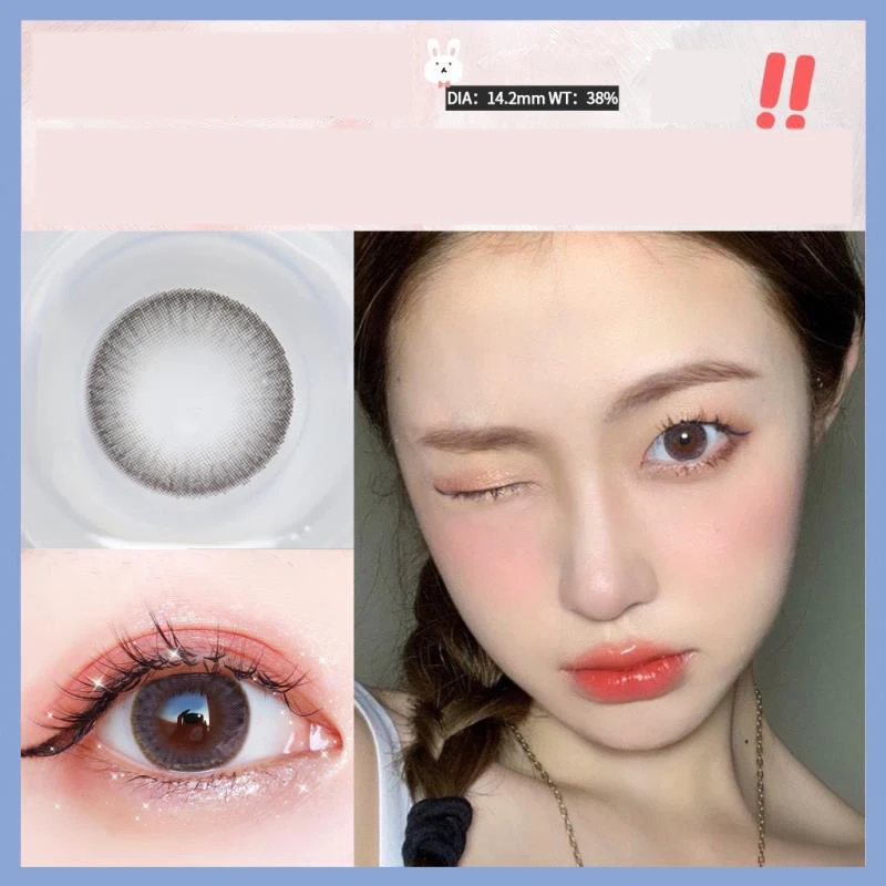 2pcs/pair 9 colors cosmetic contact lenses big eye pupil color lens Brown Blue Gray Chocolate Korean style | Красота и здоровье