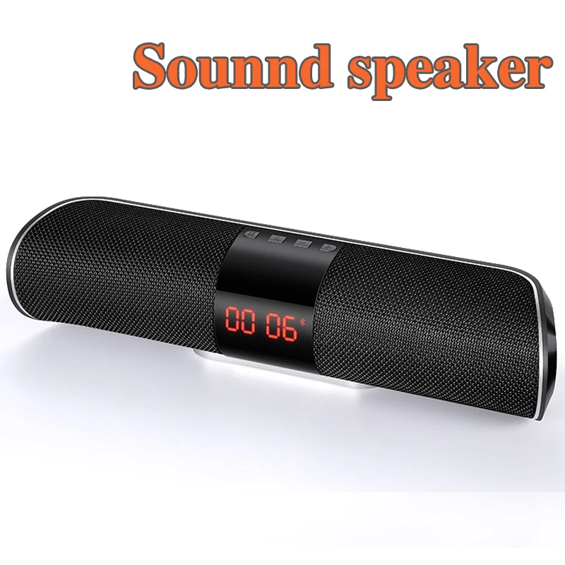 Barra de sonido Bluetooth para exteriores, altavoz portátil de Metal con tira de Supergraves, inalámbrico, estéreo 3D, sonido envolvente con Aux