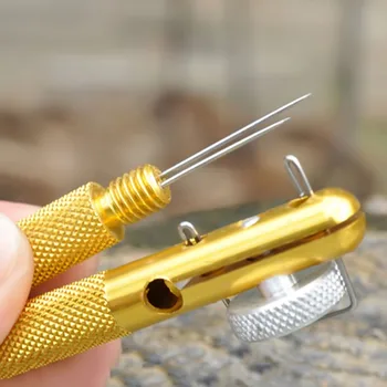 

Double-headed Stitches Portable Alloy Fishing Line Knotting Tool Hook Manual Double Needle Wire Fishing Tool