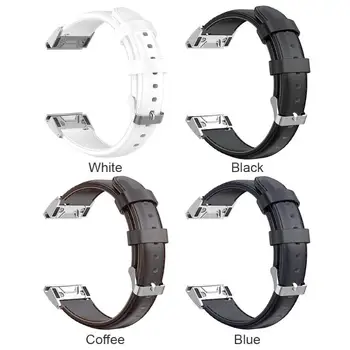 

26mm Oil Wax PU Leather Replacement Watchband for Garmin Fenix 6X/5X/5X Plus/3/3 HR/3 Sapphire/2/1 Quaitx 3 Descent Mk1