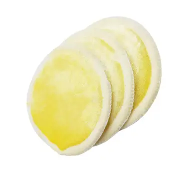 

Reusable Bamboo Fiber Washable Makeup Remover Pads Ultra Soft Cotton Pads for Skin Care 3PCS(Yellow)