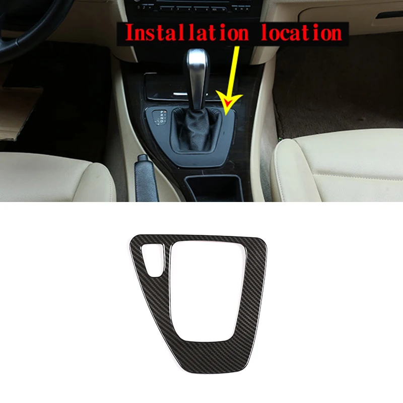 

Carbon Fiber For BMW E90 E92 E93 3 Series 2005-2012 Car Control Gear Shift Panel Cover Frame Trim LHD Accessories