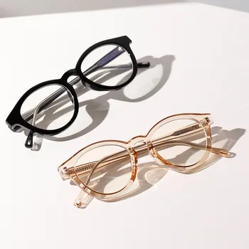 

Fashion Korean Style Literary Retro Glasses TR90 Material Anti-Blue Light Flat Mirror Eyewear/