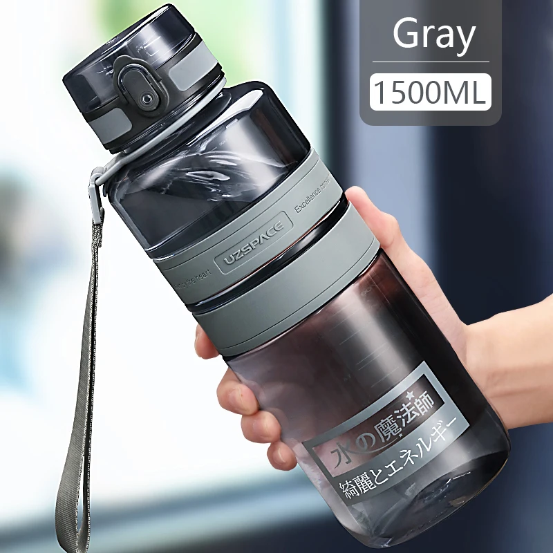 500/1000ml Sports Water Bottles BPA Free Portable Leakproof Shaker Outdoor Tour Gym Drink Bottle Eco-friendly Plastic Coffee Cup