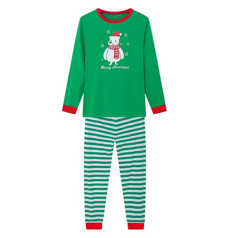 Рождественский семейный костюм для родителей и детей; одежда для сна; одежда для детей; домашняя хлопковая мягкая пижама из двух предметов с принтом