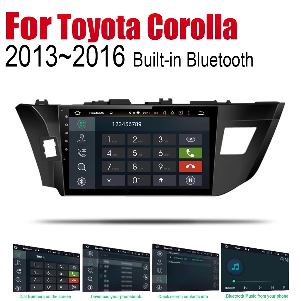 Автомобильный плеер для Toyota Corolla 2013 2014 2015 2016 GPS навигация Автомобильная