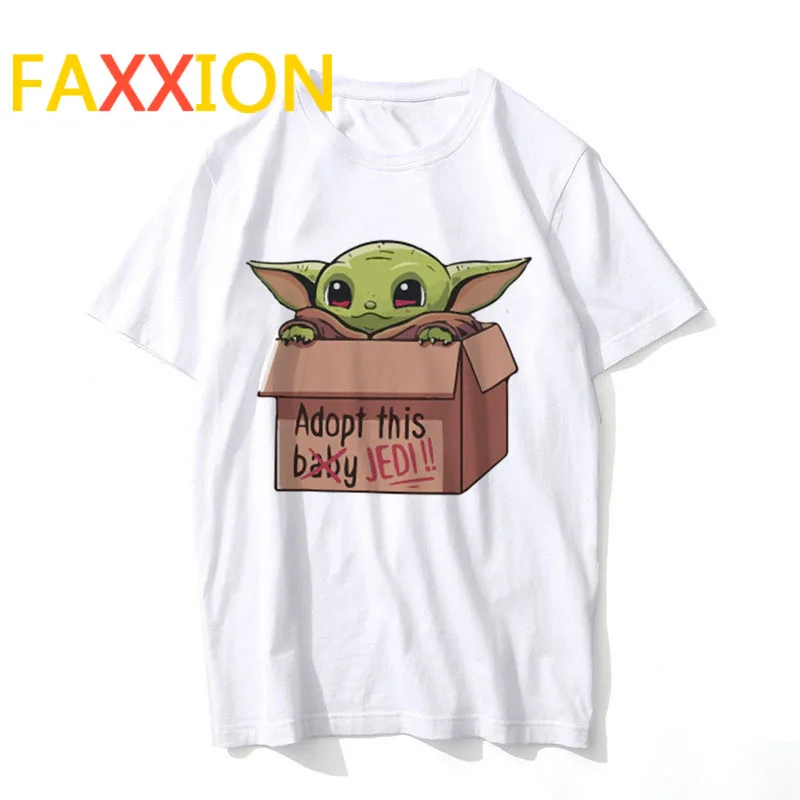 Kawaii Baby Yoda Harajuku забавная Футболка женская Мандалорская Эстетическая футболка Графический гранж корейский стиль футболка женские футболки - Цвет: 30003