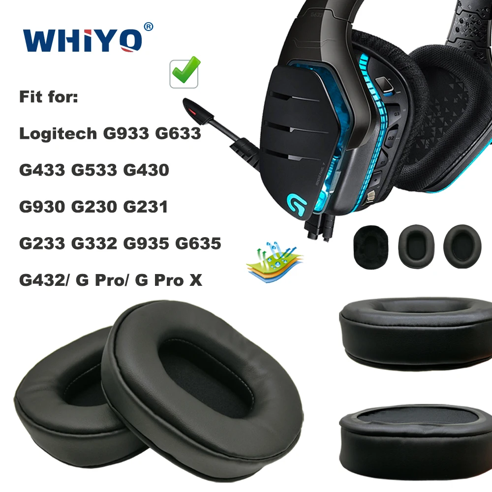 Auricolari Di Ricambio Per Logitech G933 G633 G433 G533 G430 G930 G230 G231 G233 G332 G935 G635 G432/ G Pro/ G Pro X Paraorecchie