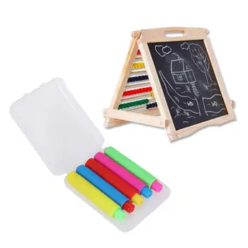 

5Pcs Random Color Chalk Holder with Storage Hard Case Writing Extender - Blackboard Adjustable Chalk Clip Set for Teachers Kids