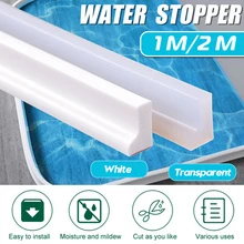 Door-Bottom Sealing-Strip Water-Stopper Flood-Barrier Shower-Dam Blocker Bathroom Silicone