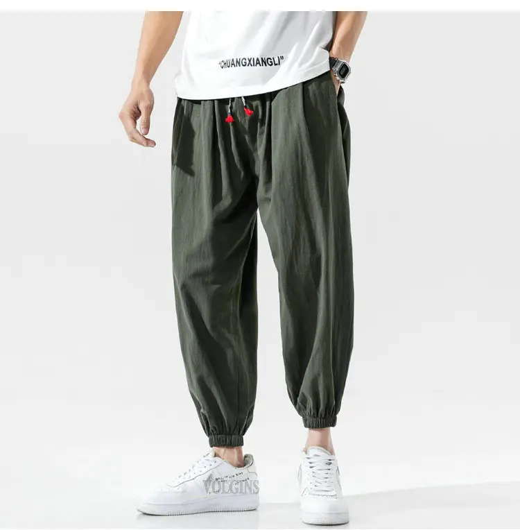 Men's Joggers Harem Pants Man Black Comfortable Pant 2022 Summer Casual Streetwear Loose Trouser Japanese Trendy Sweatpants khaki pants