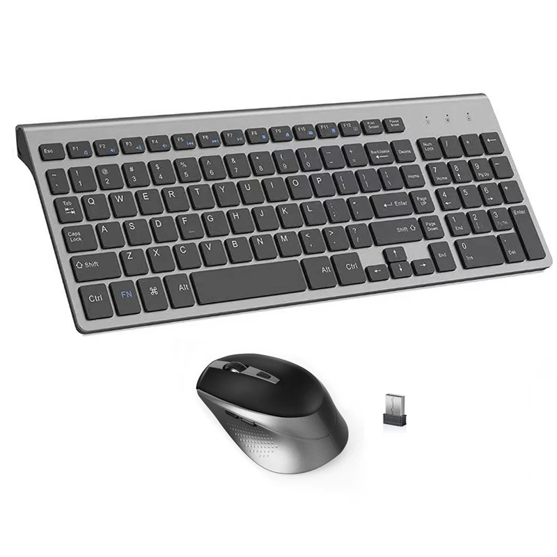 AOPEI wireless keyboard and mouse multimedia combo set for laptop gaming TV low-key mute mouse and