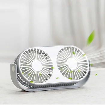 

Portable Mini Aromatherapy Fan 360 Adjustable USB Office Desktop Fan 10 Blades 3 Speed Double Head Mini Desktop Fan For Home