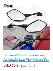 1 пара Универсальный мотоцикла CNC алюминий боковые зеркала заднего вида MirrorFor YAMAHA YZF R25 R15 R6 R125 kawasaki z750 Z800 FZ8 FZ1 FZ6R mt09