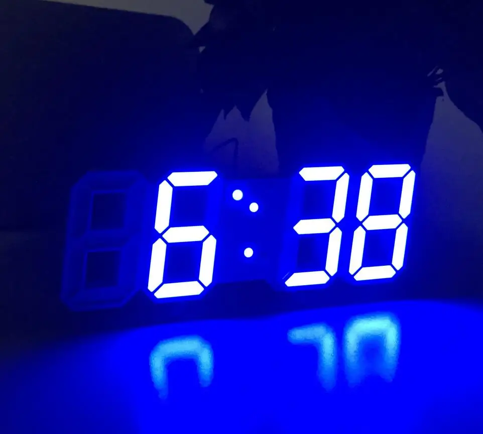 Цифровой будильник времени Мини светодиодный настенные часы WithTime портативные цифровые часы ночной Светильник Волшебные часы