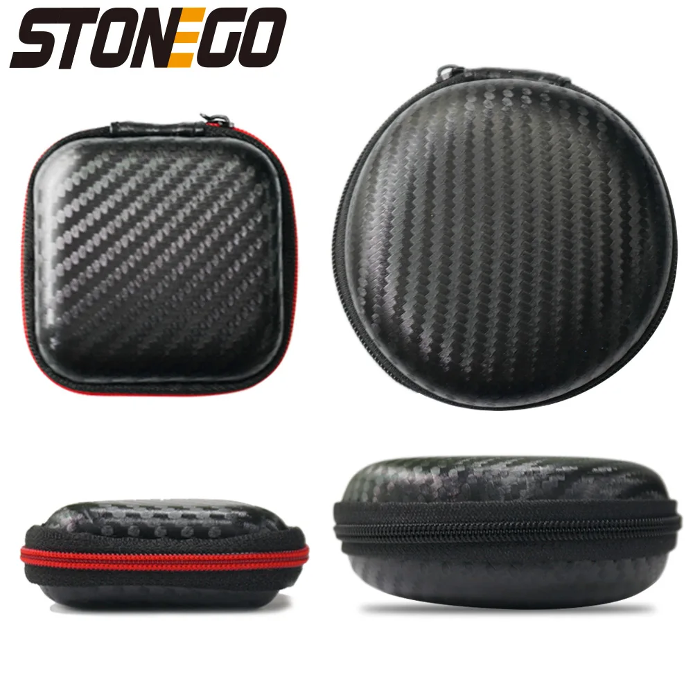 STONEGO Cable Organizer Storage Box USB Hard Case Earphone Keychain Bags Waterproof SD Card Earbuds Holder Box Circular square cable organizer storage box
