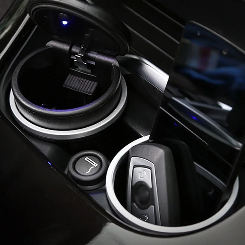1 шт. портативный автомобильный Грузовик Светодиодный сигаретный дым автомобильная пепельница синий светодиодный светильник бездымный Пепельница держатель для сигарет противоскользящая Резина