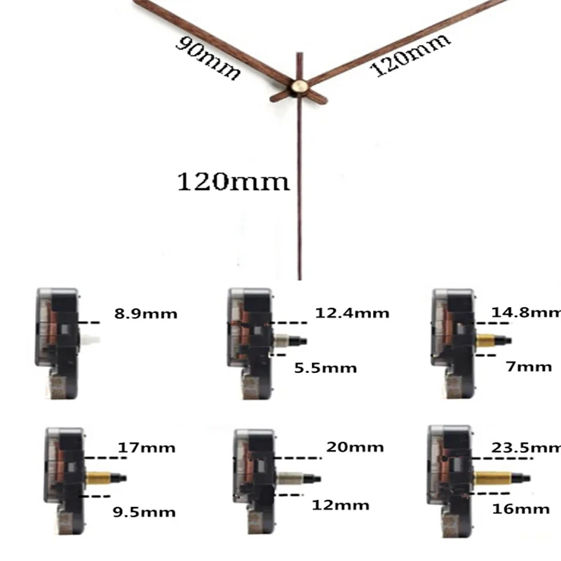 Hanging DIY Quartz  Wall Watch Step Clock Movement Quartz repair Movement Clock Mechanism Parts with pointers