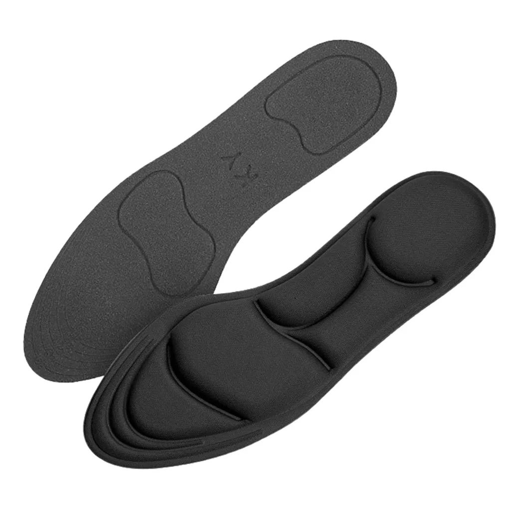 Мягкая губка 5D стельки с подпятником туфли-лодочки дышащие Нескользящие женские туфли на высоком каблуке T4 - Цвет: Черный
