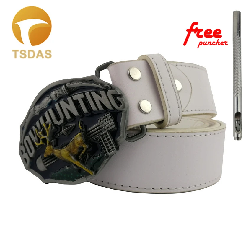 Hunting Belt Buckles With Pewter Finish Suitable For 4cm Width Colored Deer Buckle Free Shipping 1pc | Дом и сад