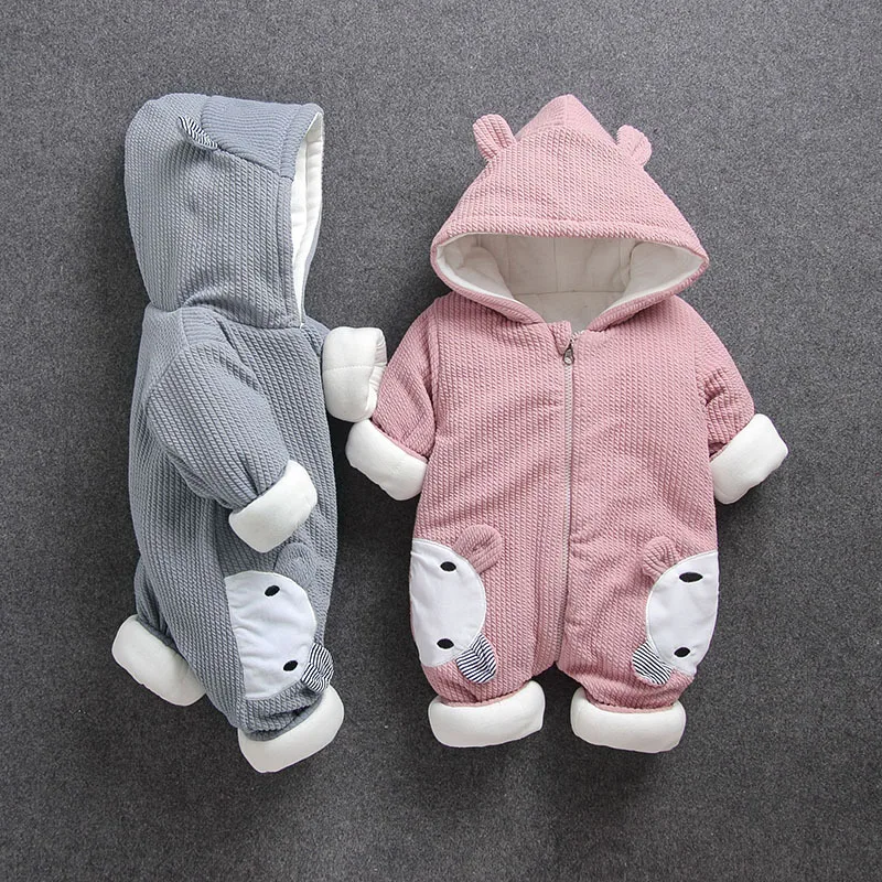 

newborn costume rompers winter kids thicken warm jacket coat comfortable cotton toddler clothes baby boys girls jumpsuit