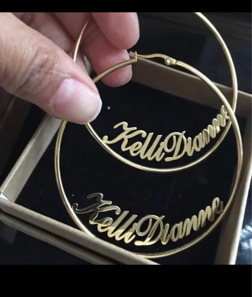 Рисунок 3 - Круглые серьги DOREMI 30-100 мм с именем на заказ