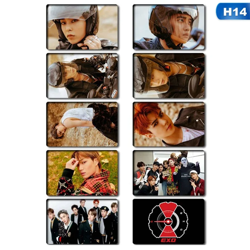 H14 10 шт./компл. Youpop KPOP EXO точные LOTTO Plant 3 EX'ACT альбом самодельные бумажные карты Signature подписи LOMO фото карта Фотокарта - Цвет: H14