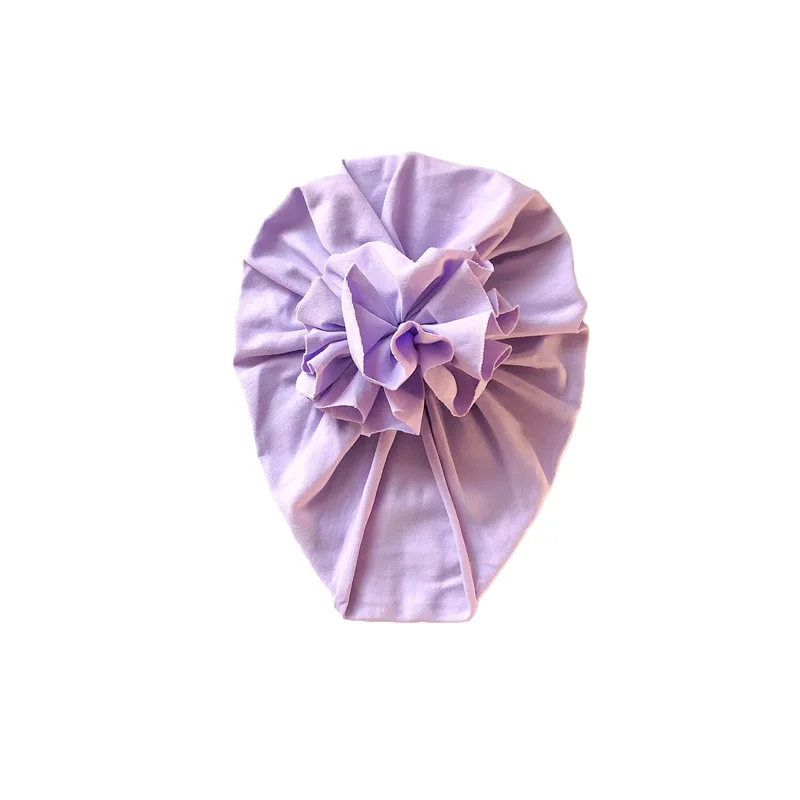 28 Baby Turban Good Quality Cotton Pleated Flower Girl Hats Infant Baby Beanie Caps Autumn Winter Solid Color Newborn Hats - Цвет: 28