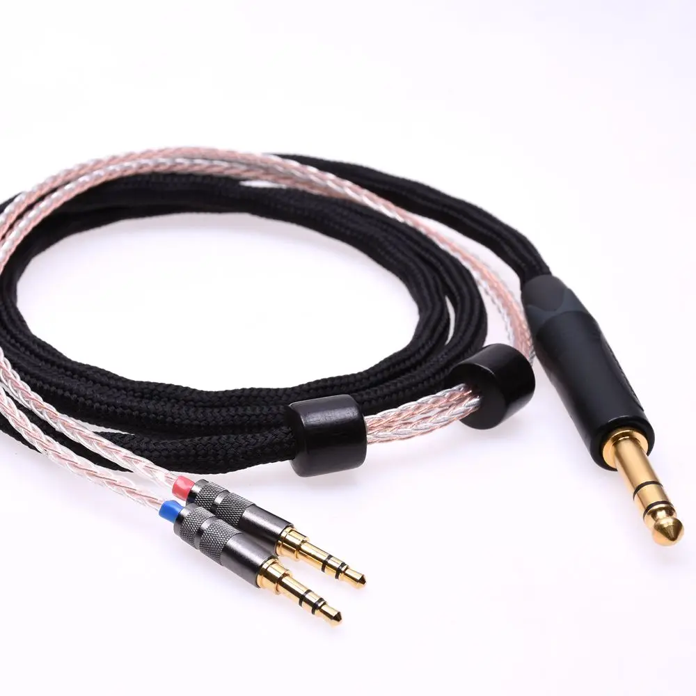 Черная Втулка 16 ядер 5N Pcocc Hifi кабель 2x3,5 мм для Hifiman Arya HE1000se HE5se HE6se HE4xx кабель для обновления наушников - Цвет: Hybrid Cable 2.5M